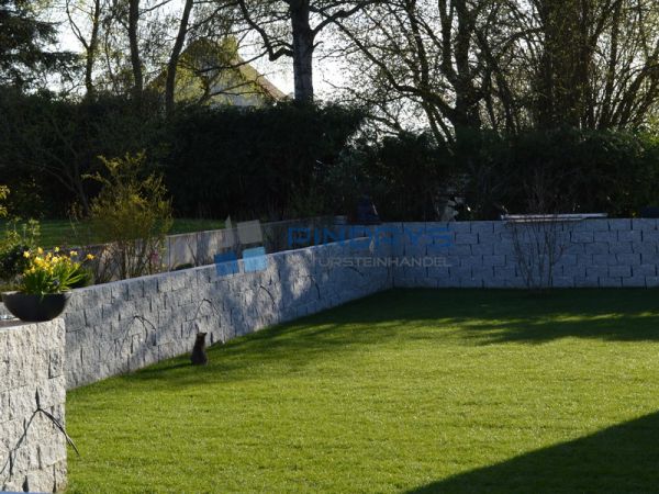 Granit Mauersteine, Granitsteine, Gartensteine 20x20x40 cm Lagerfugen gesägt, Trockenmauer